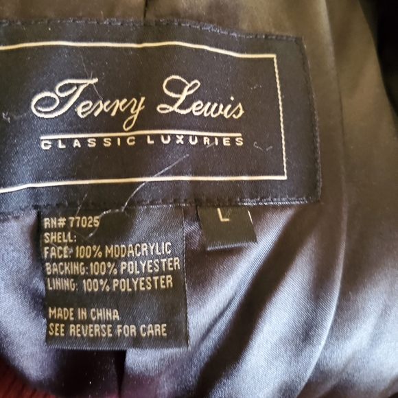 Jerry Lewis Black Fur Faux Coat - Picture 5 of 6